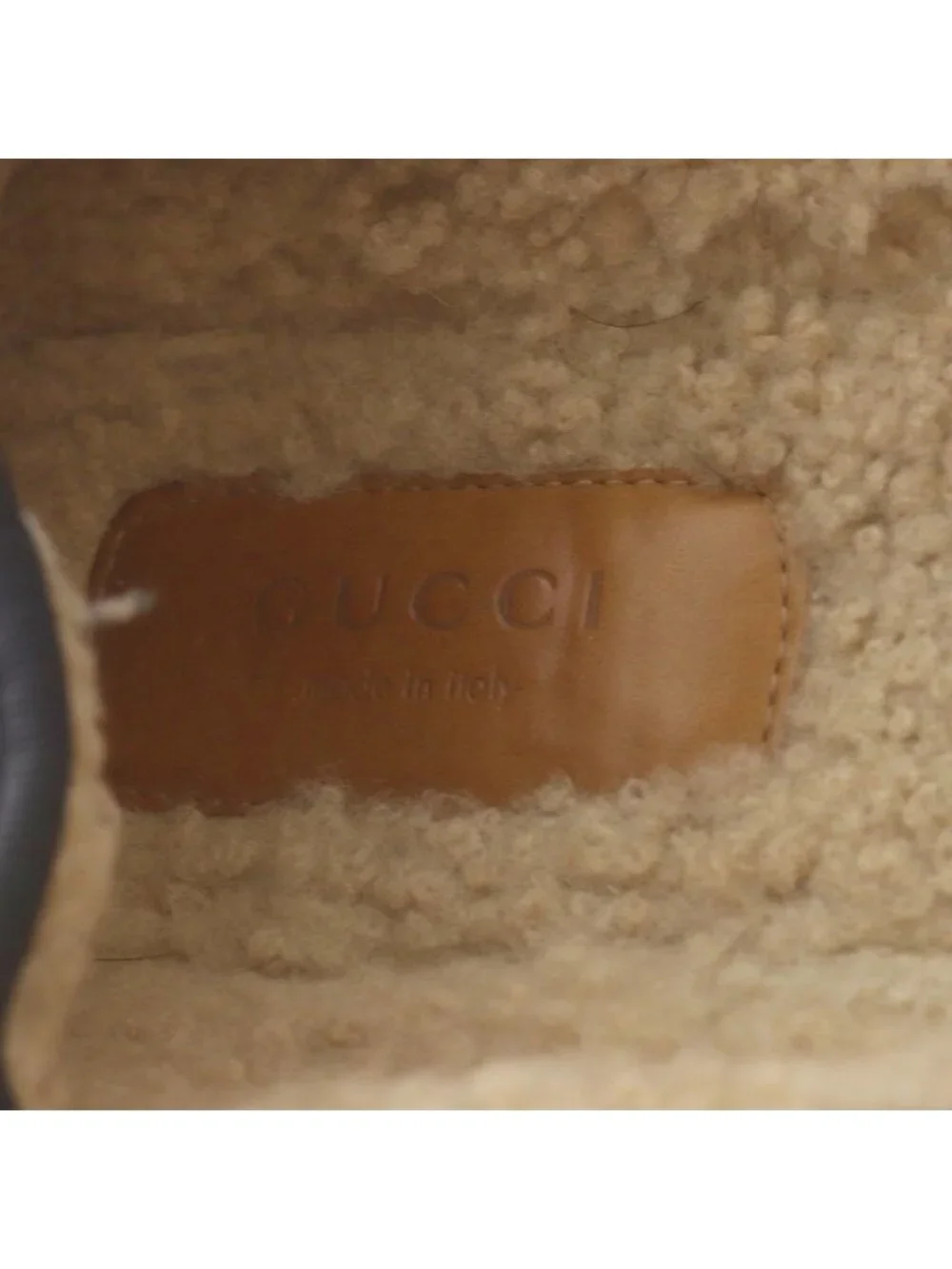 Gucci Loafers Slip-on GG Wool Horsebit Beige